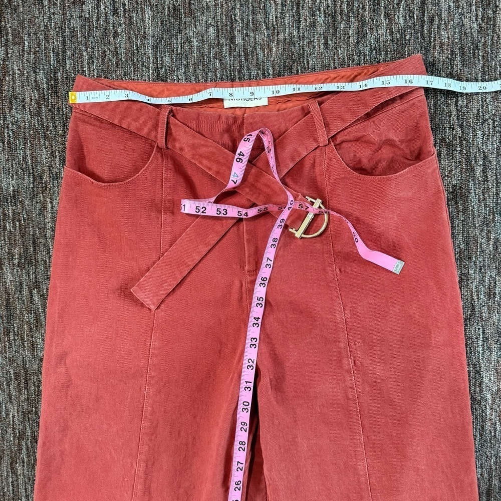 NICHOLAS Belted High Waist Wide Leg Trouser Pants  size 14 - Picture 4 of 6